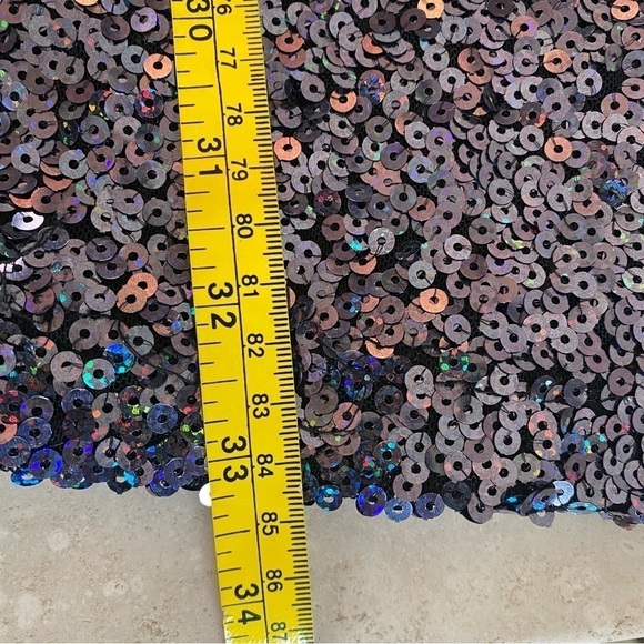 French Connection Sequins Sleeveless Bodycon Mini Dress Women Size6 Stretch - Picture 14 of 17